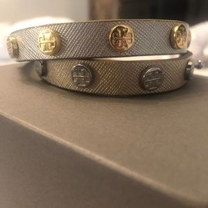 Tory Burch silver/gold wrap bracelet